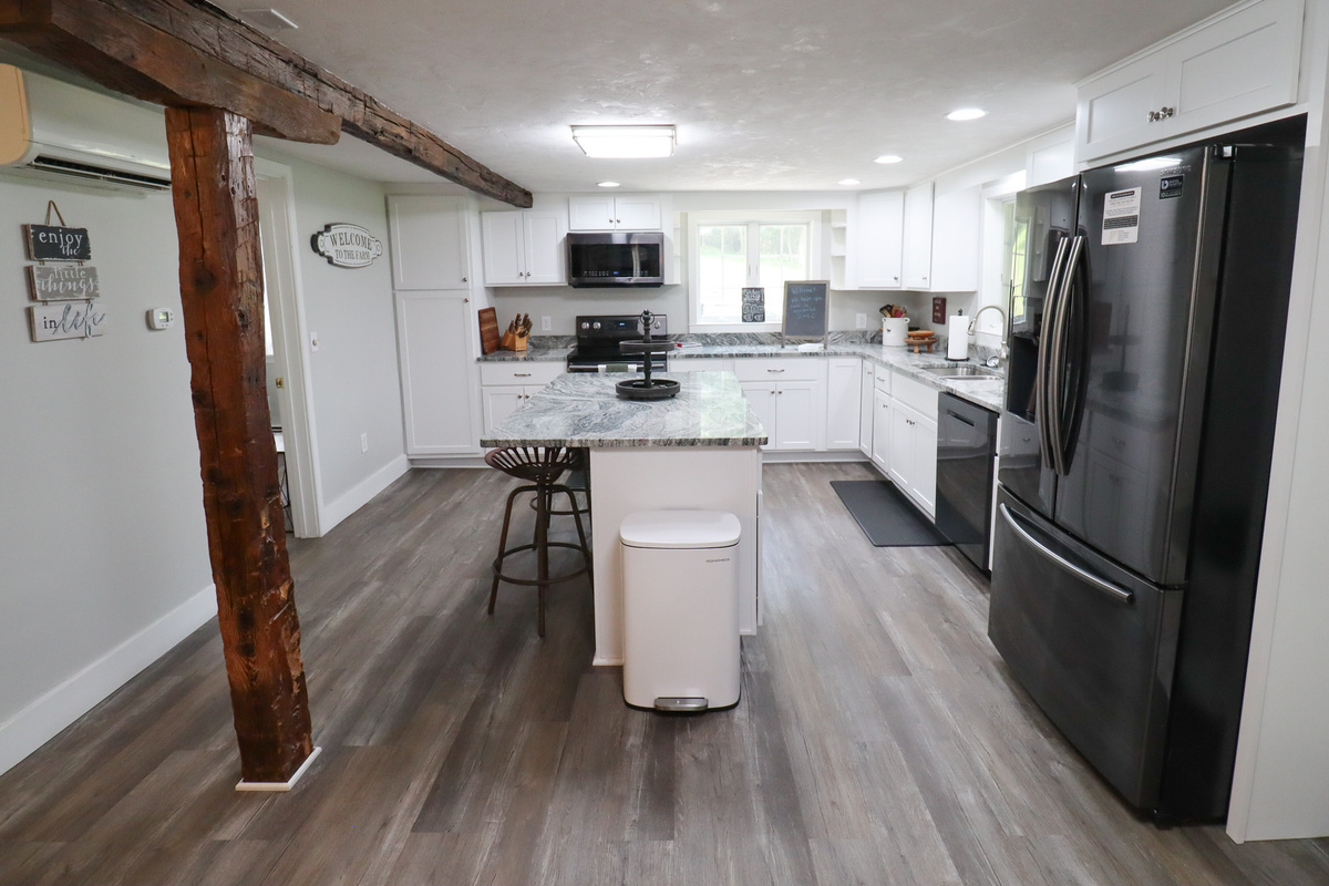 The large kitchen is the heart of the home-perfect for meal prep and making memories