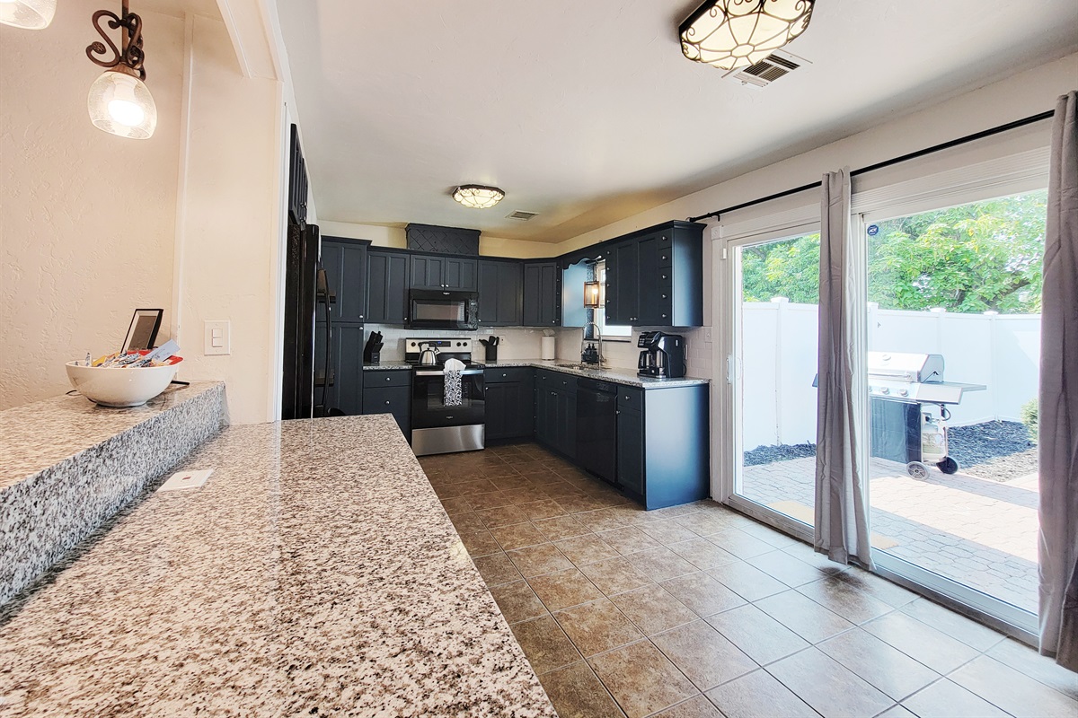 Bar and kitchen