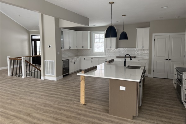 Kitchen and bar area, construction update 1/31/26.