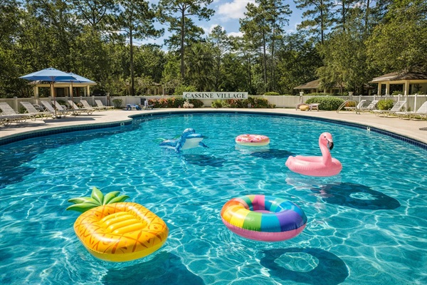 Hours of fun in the 2 community pools.