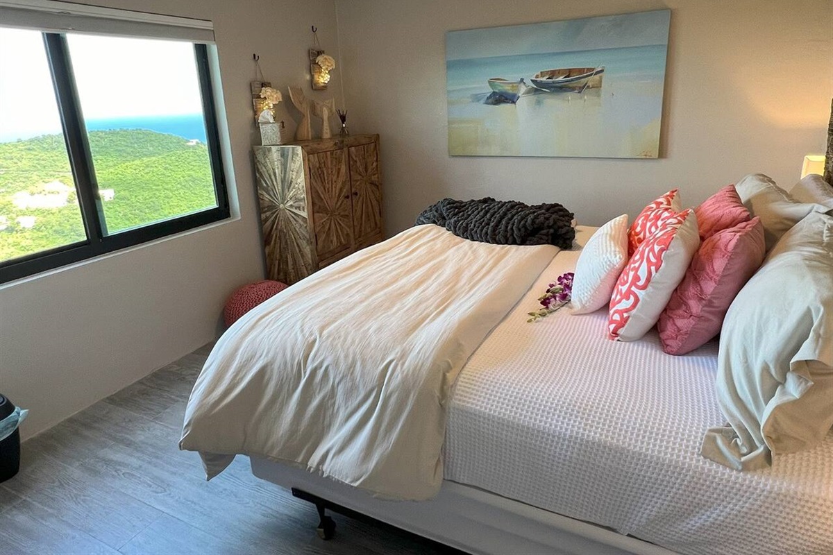 Walk up the stairs and go right to enter this bedroom.