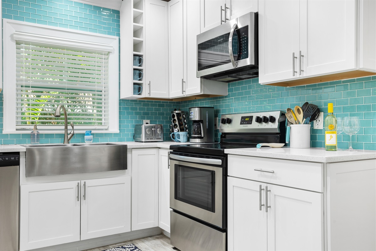 Fully stocked kitchen