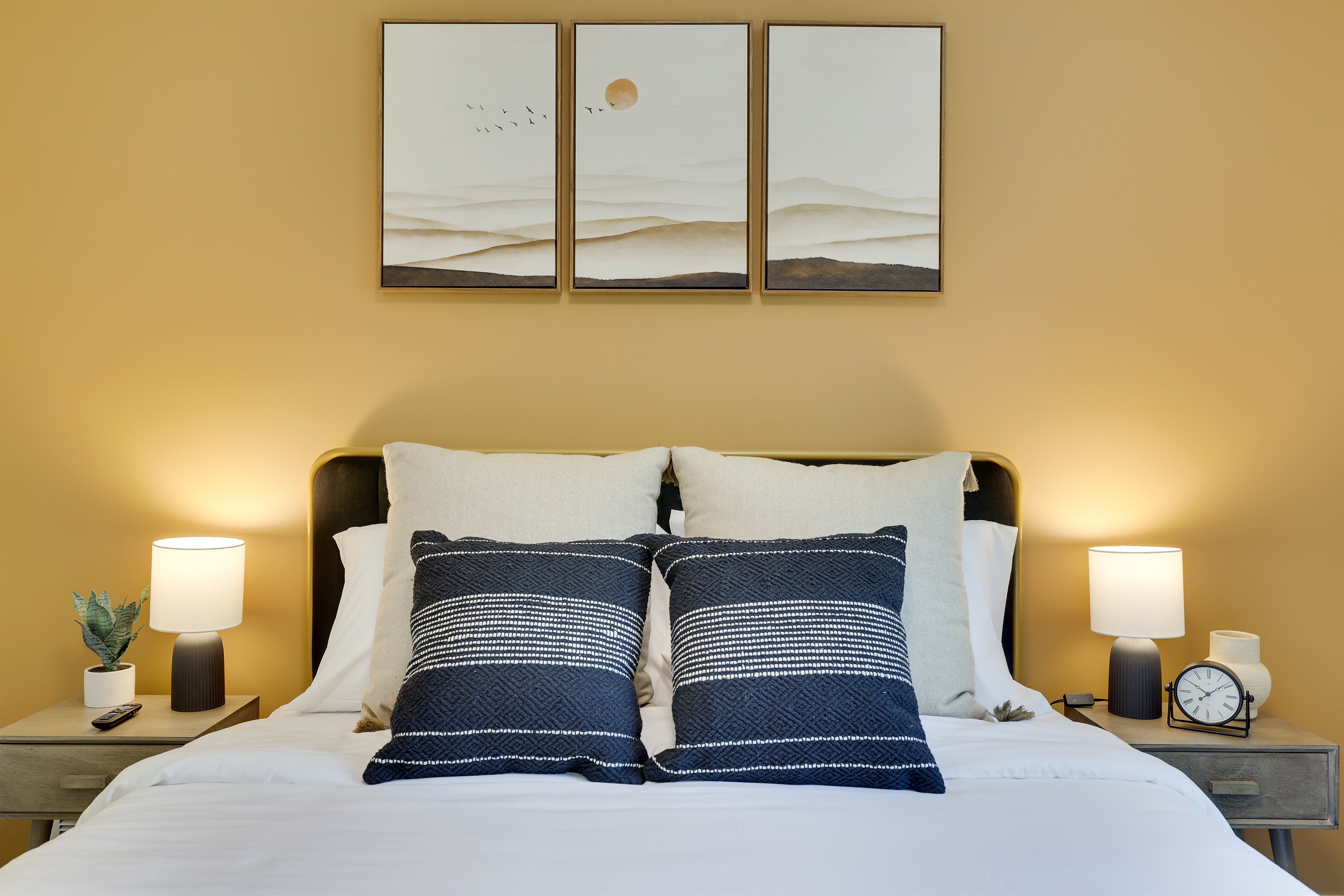 High-quality linens, sheets, and enough pillows to start a small pillow war.