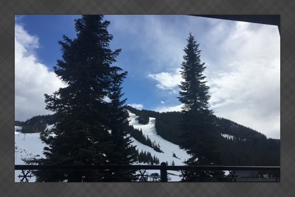 View from outside balcony.