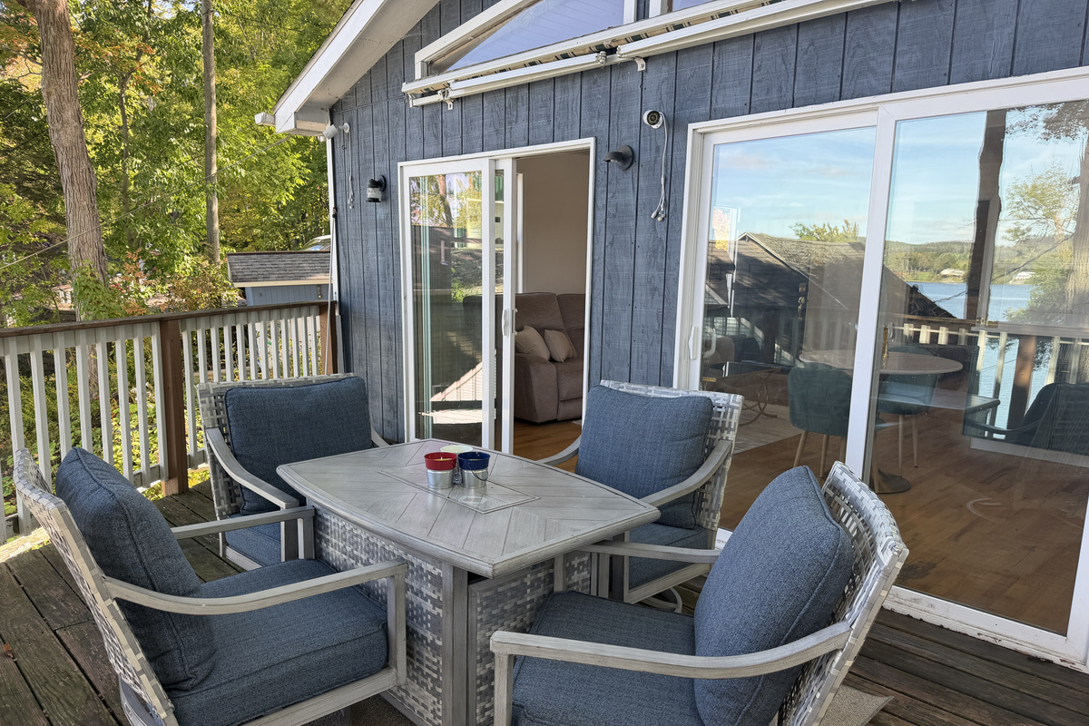 Deck with views of Canadarago Lake