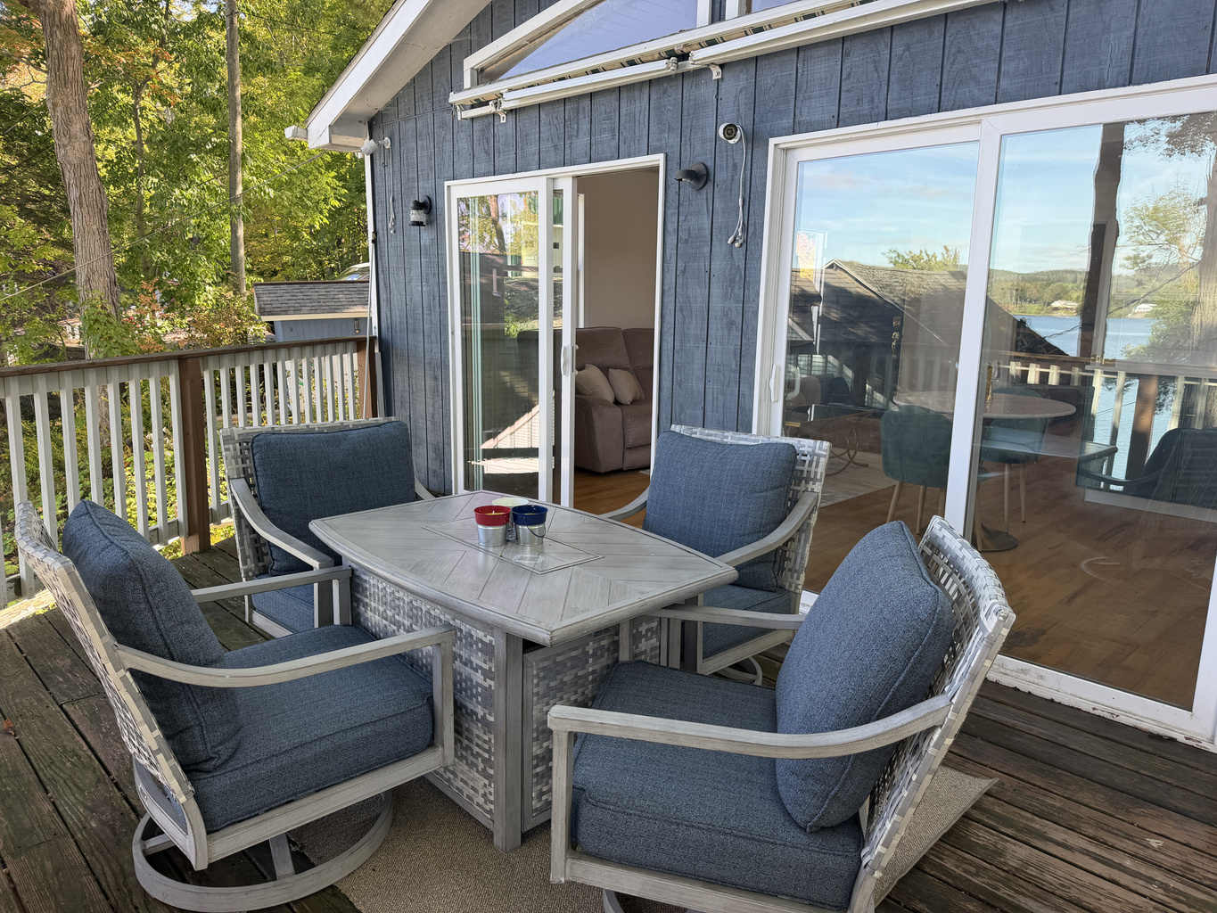 Deck with views of Canadarago Lake