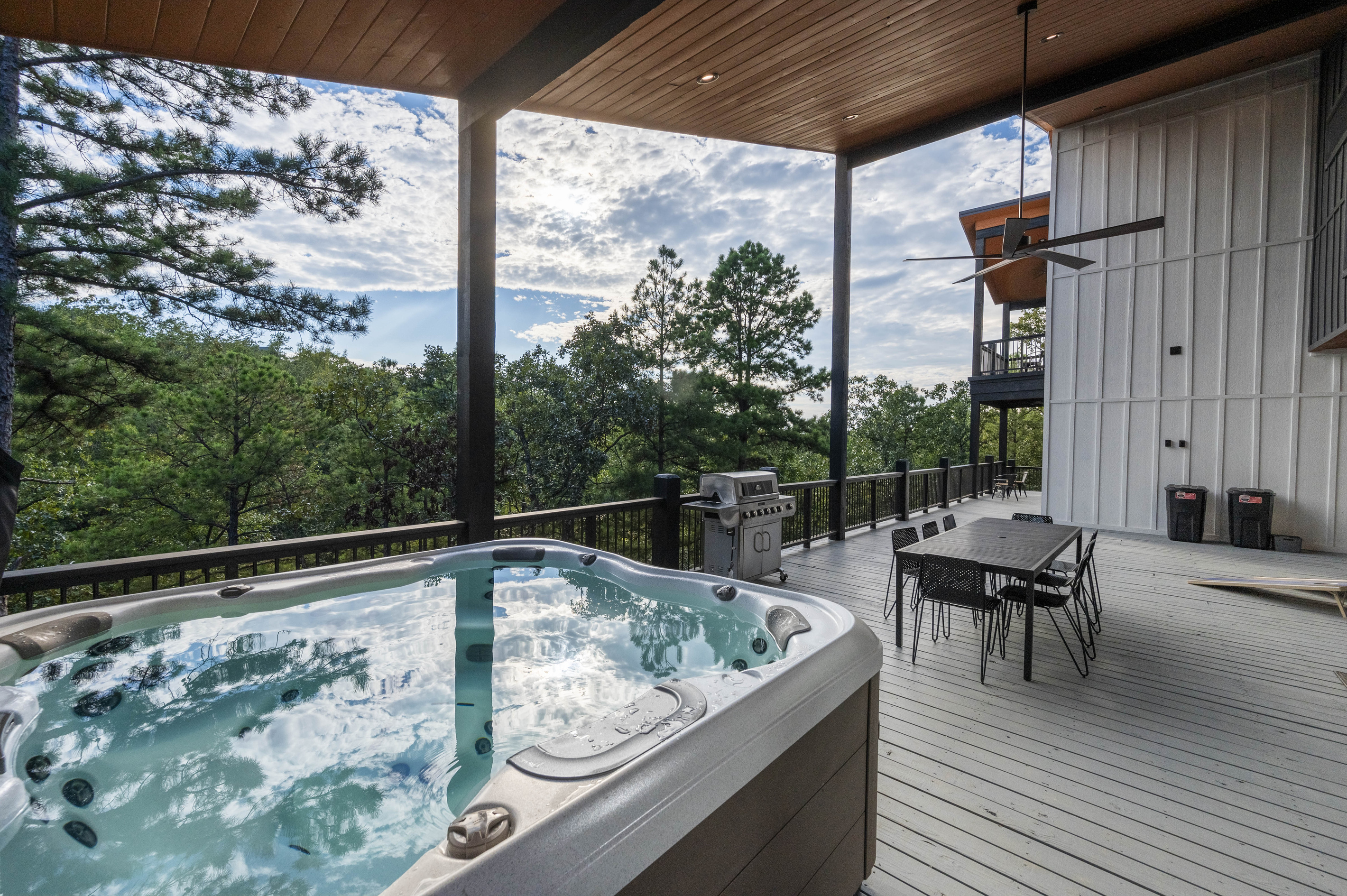 unwind in the private hot tub, fire up the grill for for a delicious barbecue, gather around the dinning table to enjoy meals. This outdoor pace designed for unforgettable moments