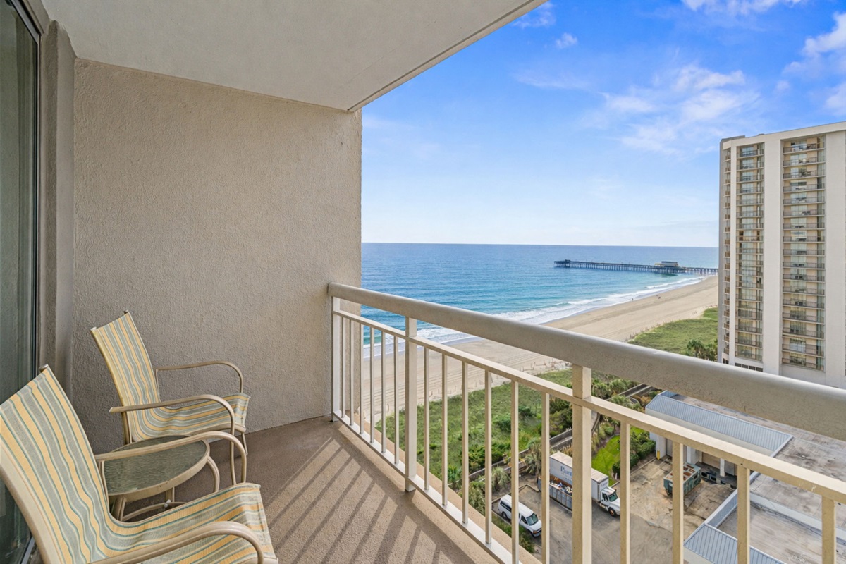Balcony with ocean views