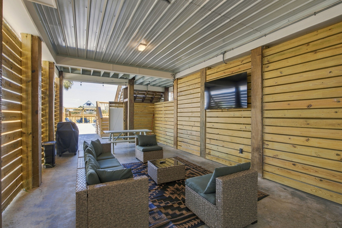 A cozy outdoor nook for relaxing between adventures.
