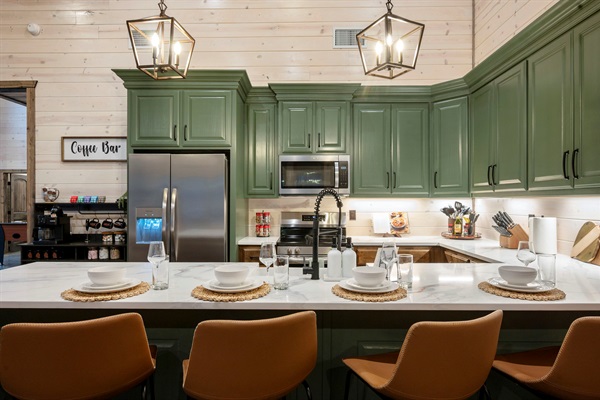 Counter top can be set for 6