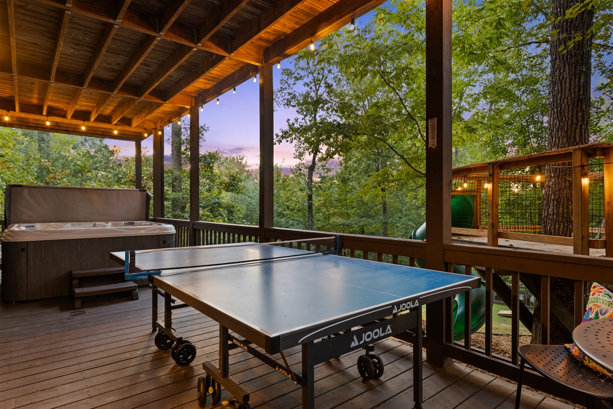 Ping pong keeps the fun flowing, whether morning or midnight.