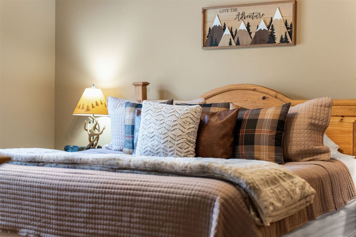 No fighting over who gets the king bed here. All FOUR bedrooms have king beds and their own private ensuite bathrooms.