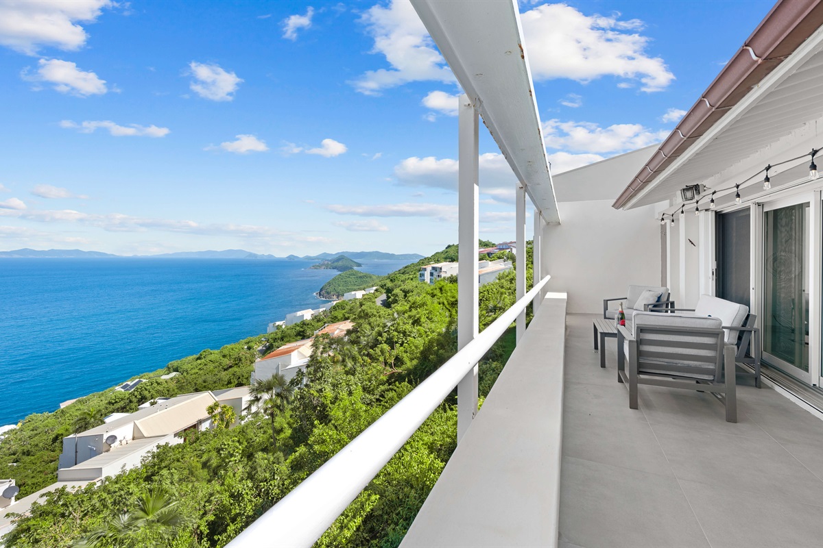 The views down island are captivating