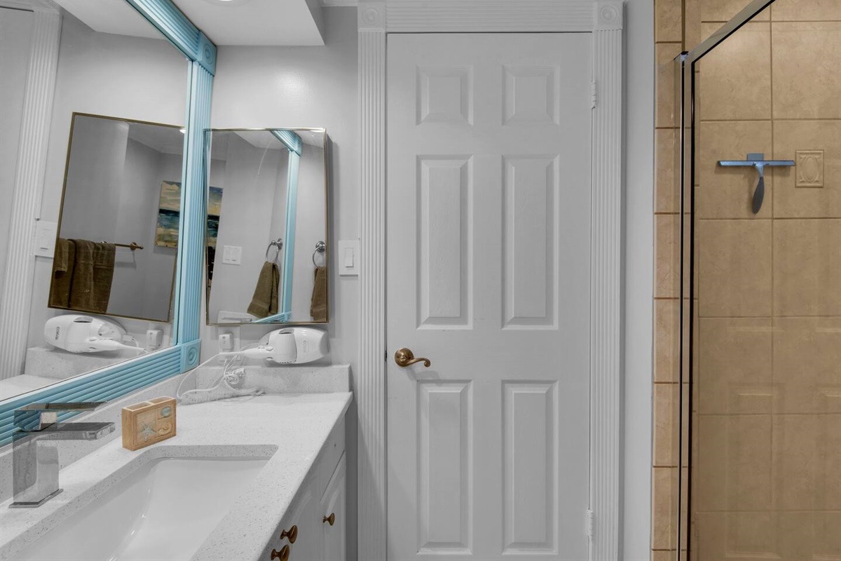 Guest Bathroom with stand up shower!