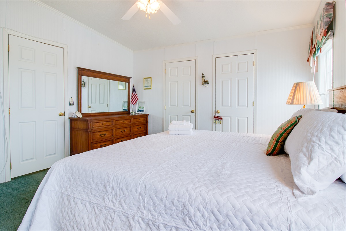 Bedroom 1: Master with King Bed