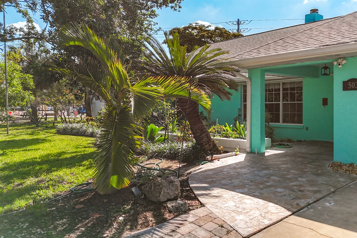 Casa del Mar has a beautifully maintained outdoor area, offering a peaceful retreat for relaxation. 