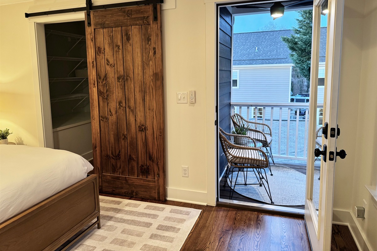 The private balcony is the perfect place enjoy your morning coffee!