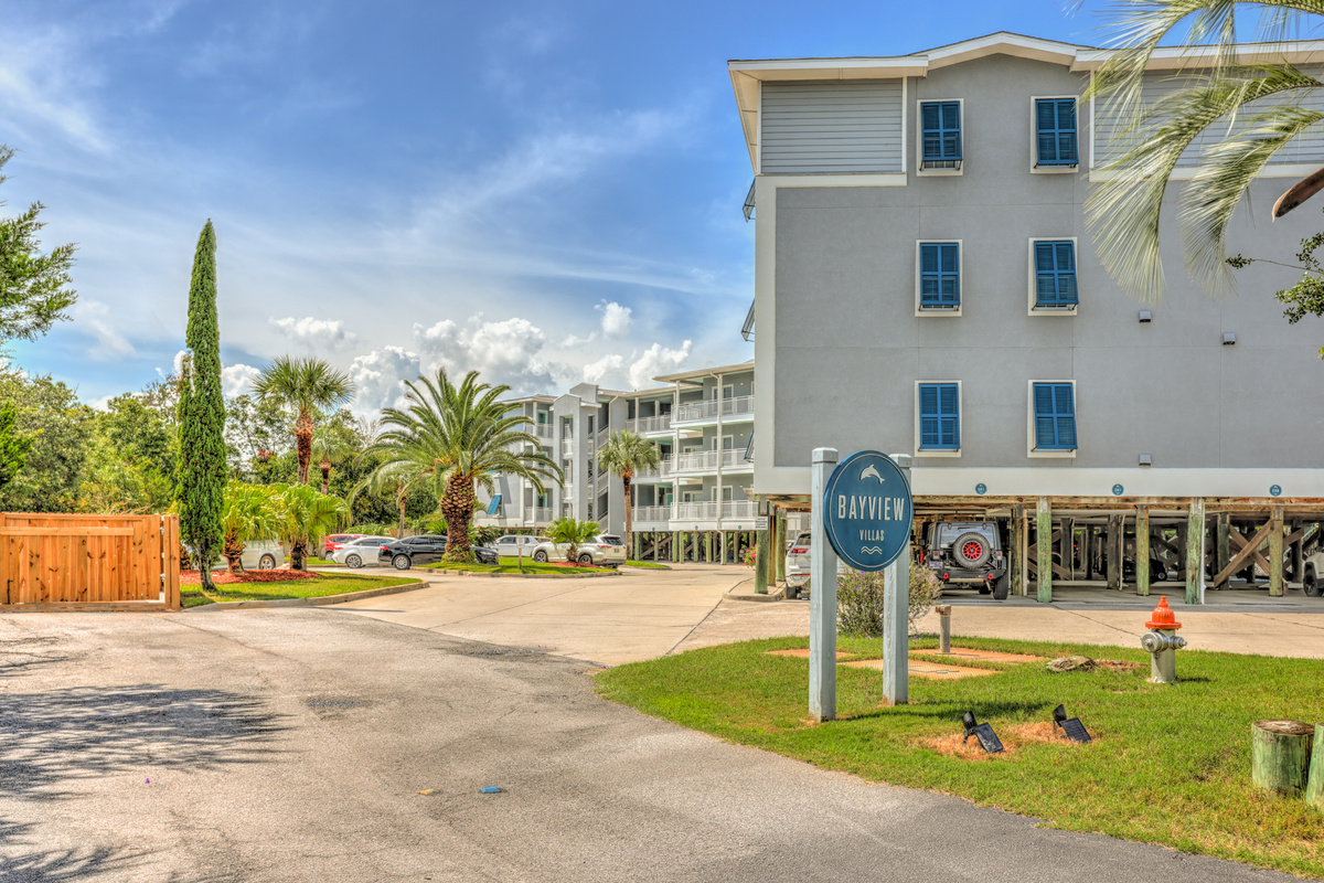 Entrance to the condo building