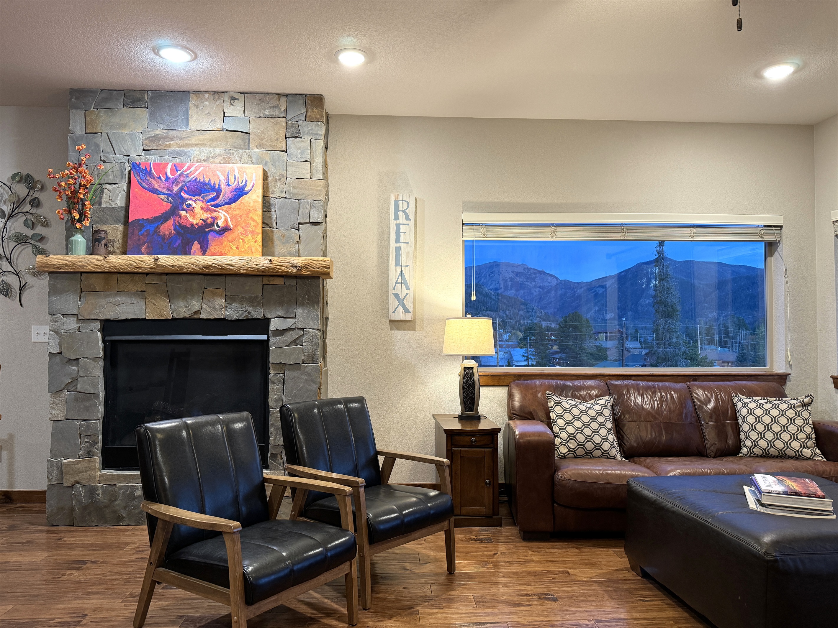 Gas Fireplace and Cozy Living Area