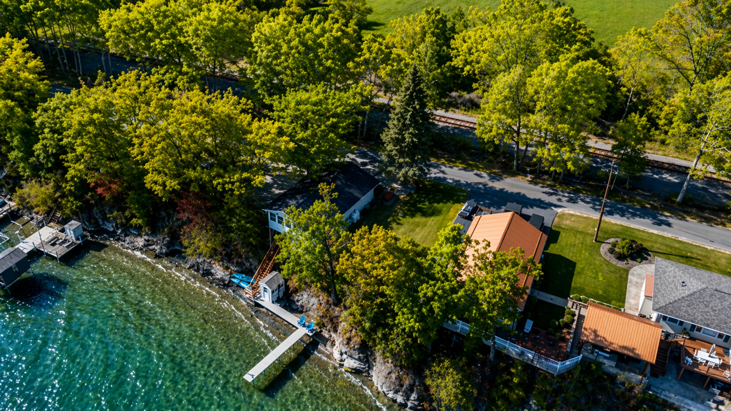Gorgeous lake view from above — a dream destination for peace, comfort, and connection to nature.