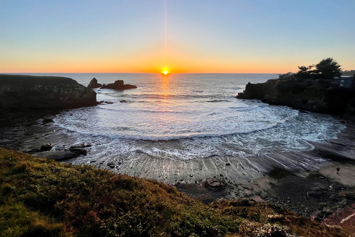 Sunset from the bluffs overlooking Cook's Beach.