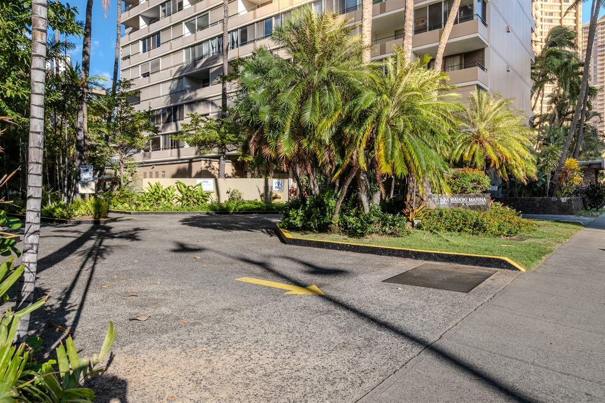 Welcome to the Waikīkī Marina — a tropical oasis framed by swaying palms and island sunshine. Just steps from Ala Moana Beach Park and the heart of Waikīkī, this serene entrance sets the tone for your perfect Hawaiian escape.