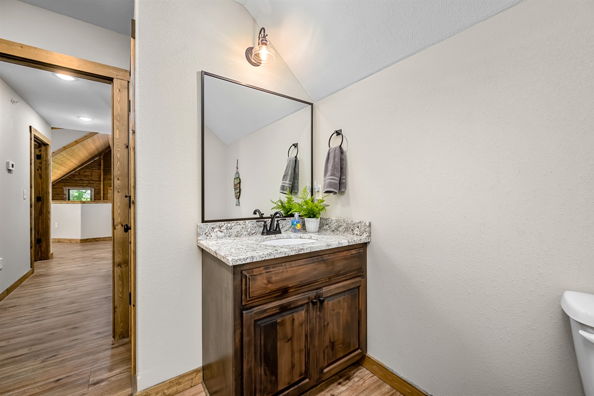 Upper level guest bathroom