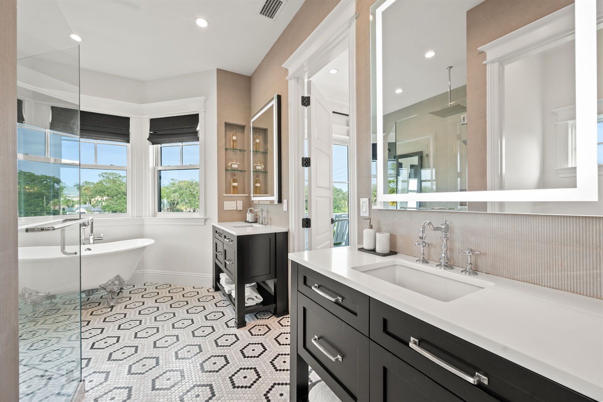 Lake view from the master bath