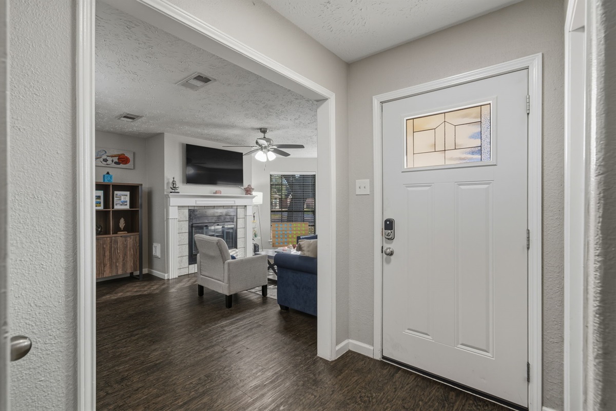 Open-concept living space ideal for groups and families.