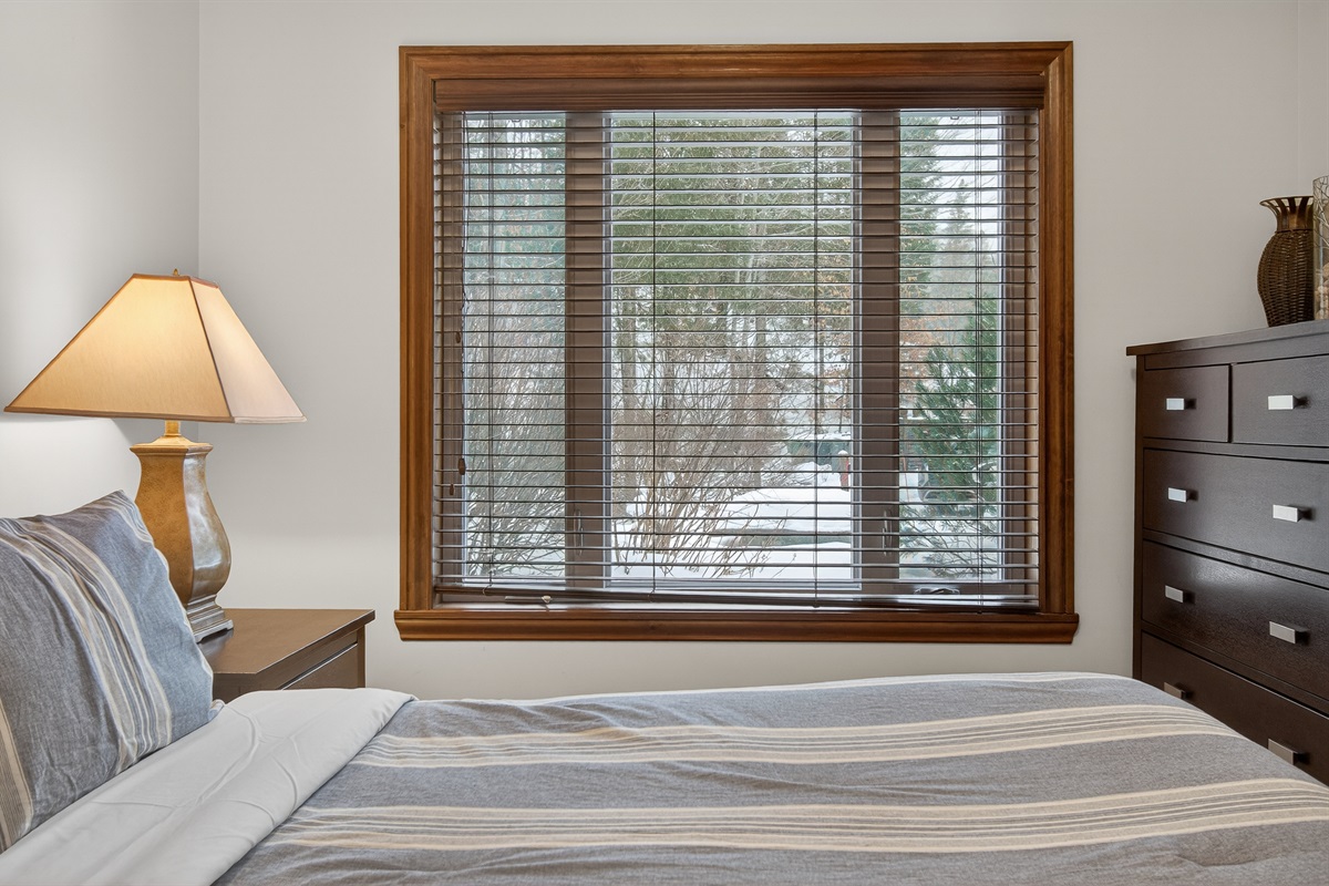 Tranquil woodland setting for queen bedroom