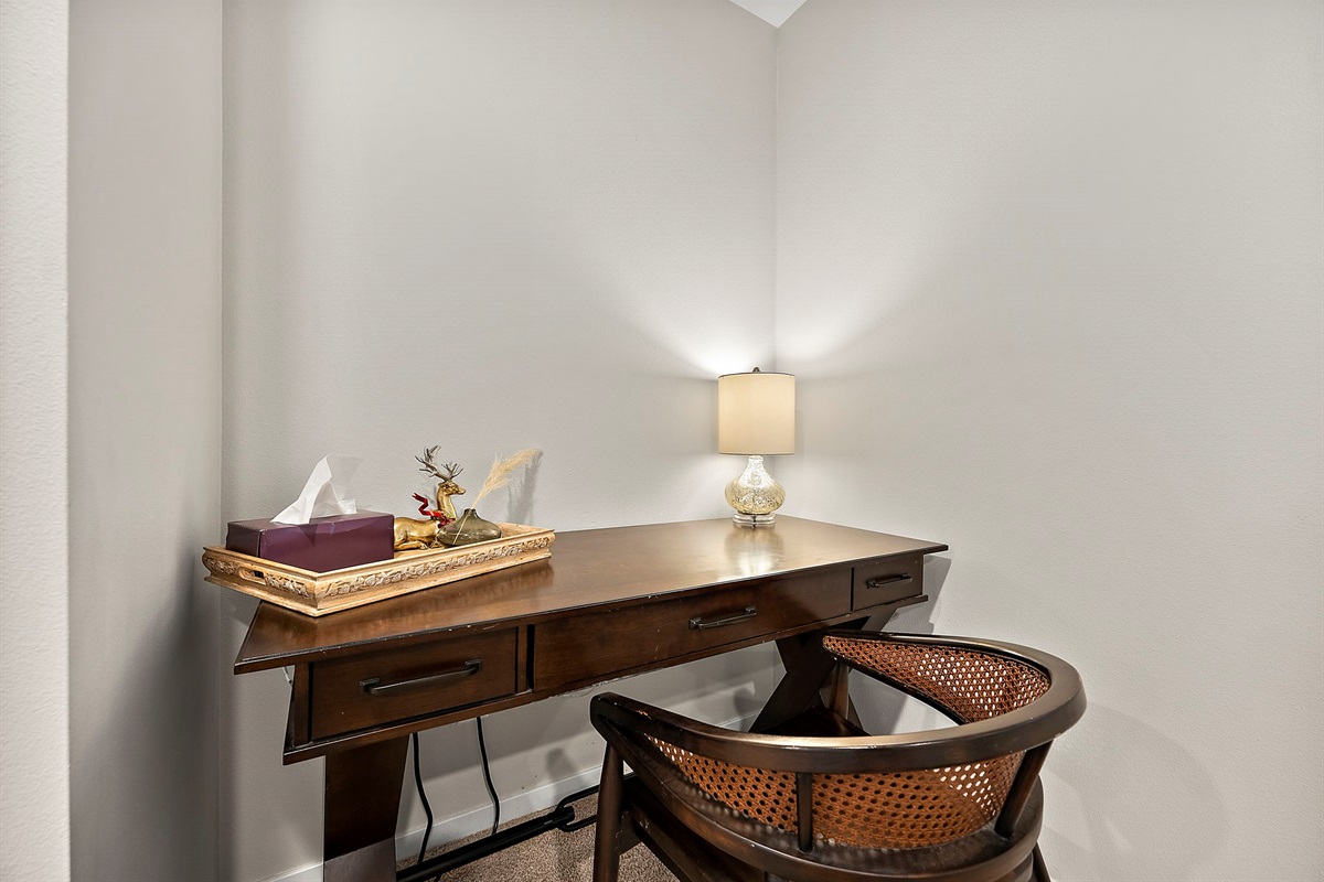 WFH Desk area in upstairs loft