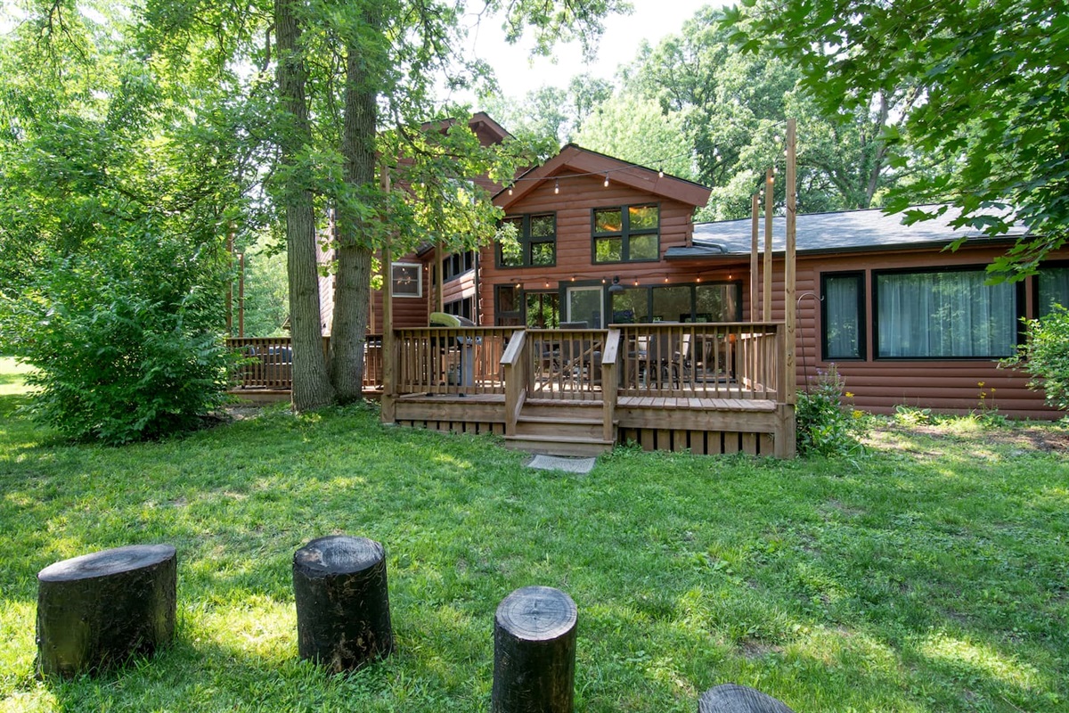 View of the main deck and sunroom.