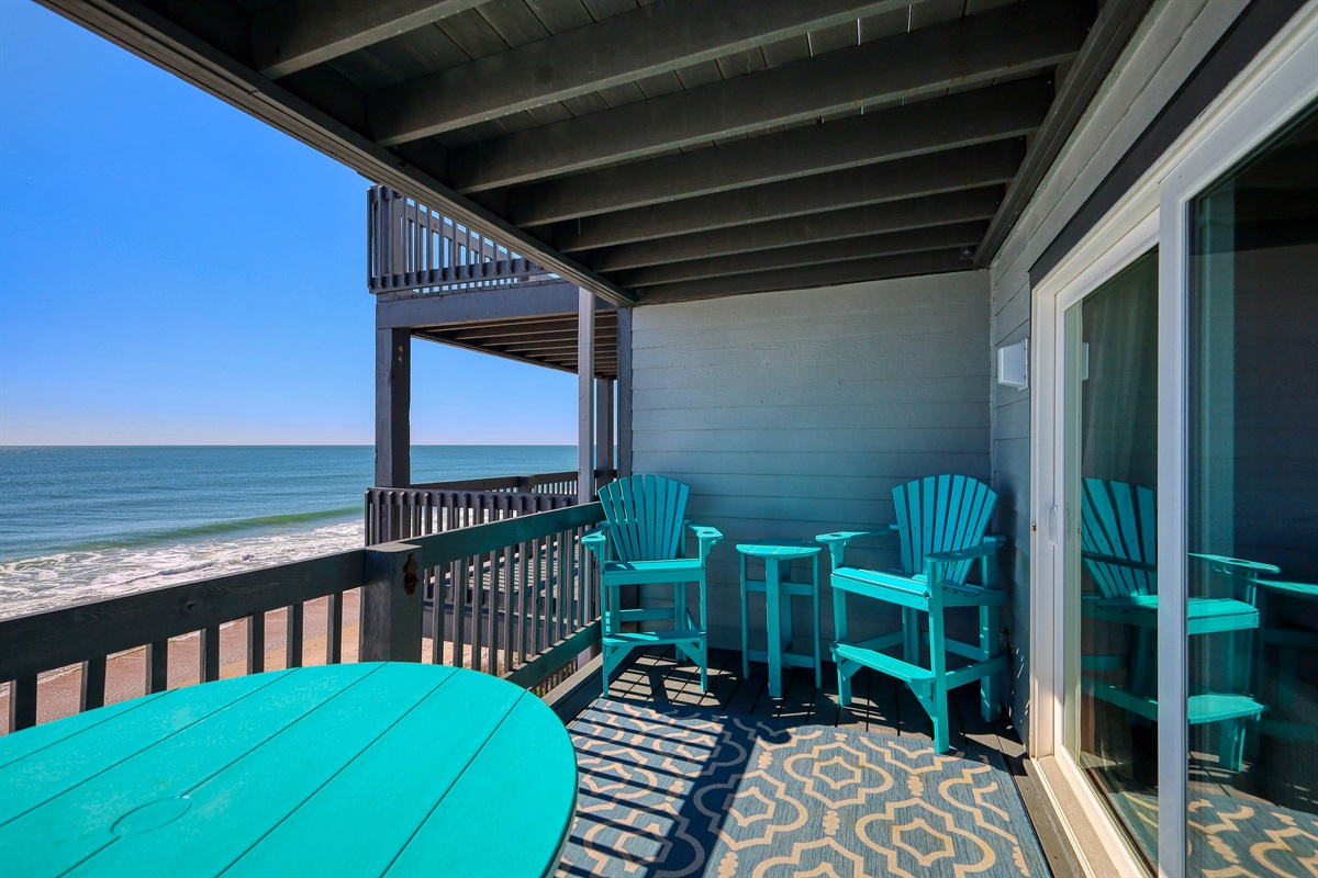 Large oceanfront balconies