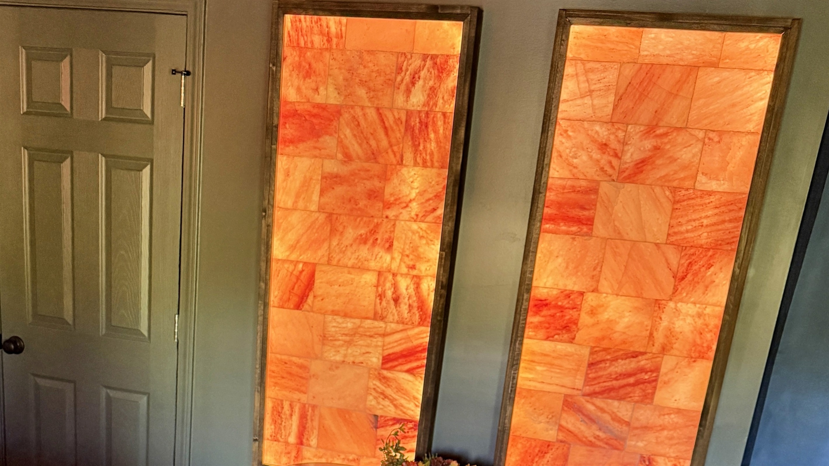 Just you and the "vitamins of the air" released from these Himalayan salt wall panels await you!.