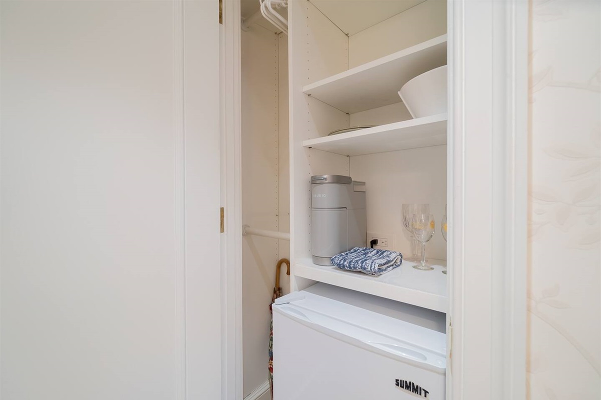 Closet with refrigerator 