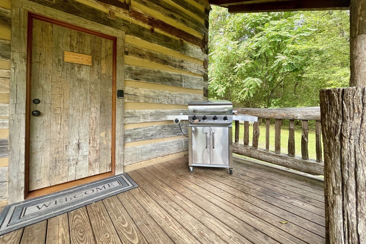 Propane grill for guest use