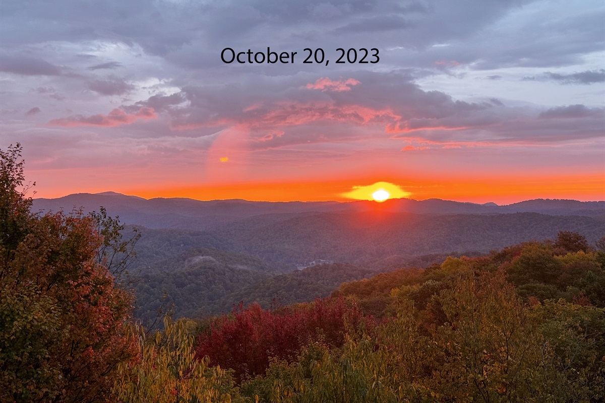 Watch the Leaves from WishYouWereHere7Devils! Fall Leaf Peeping in NC Mountains at our cabin has a special view from approx. 3,200 to 6,000 feet elevation to watch the leaves for all of Oct!