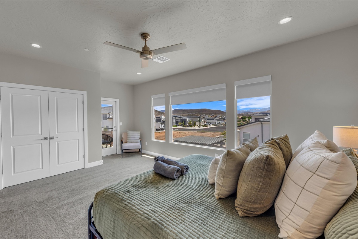 Primary Suite, Closet Access & Scenic Outlook