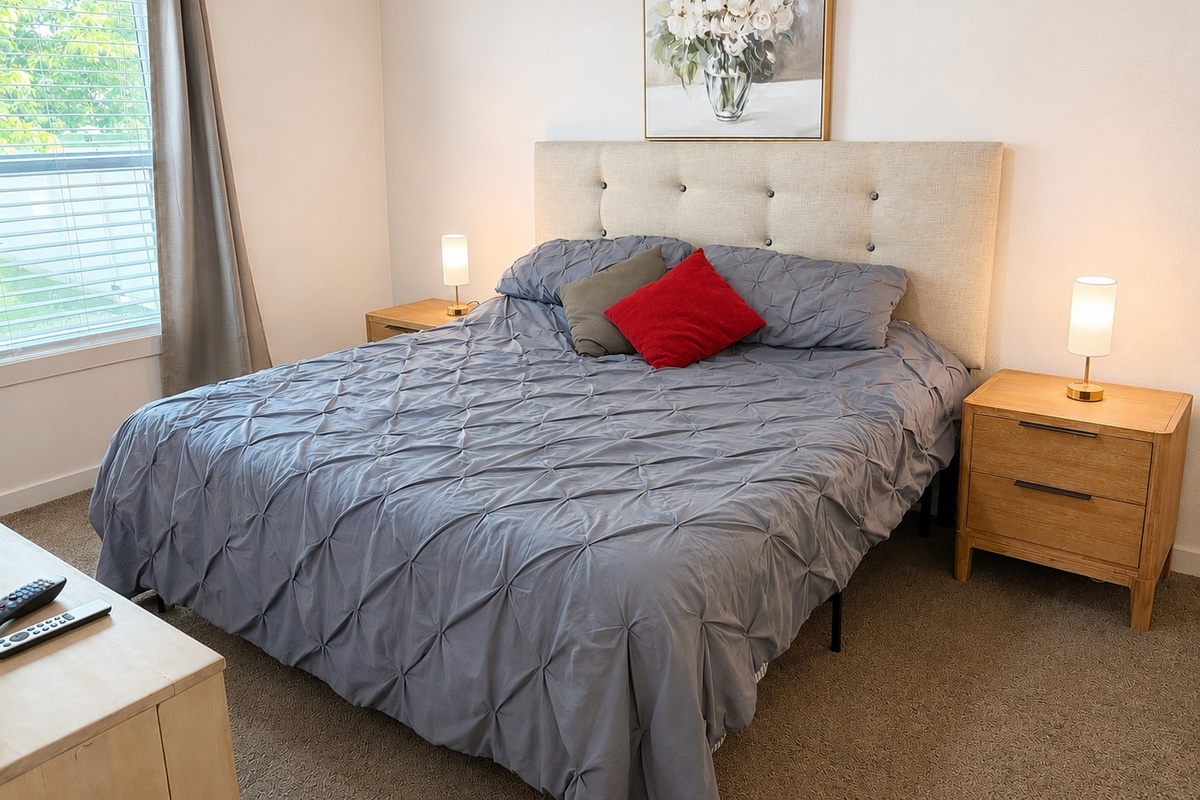 Sleep like a baby in this comfortable king bed in the primary bedroom with its own on suite bathroom.