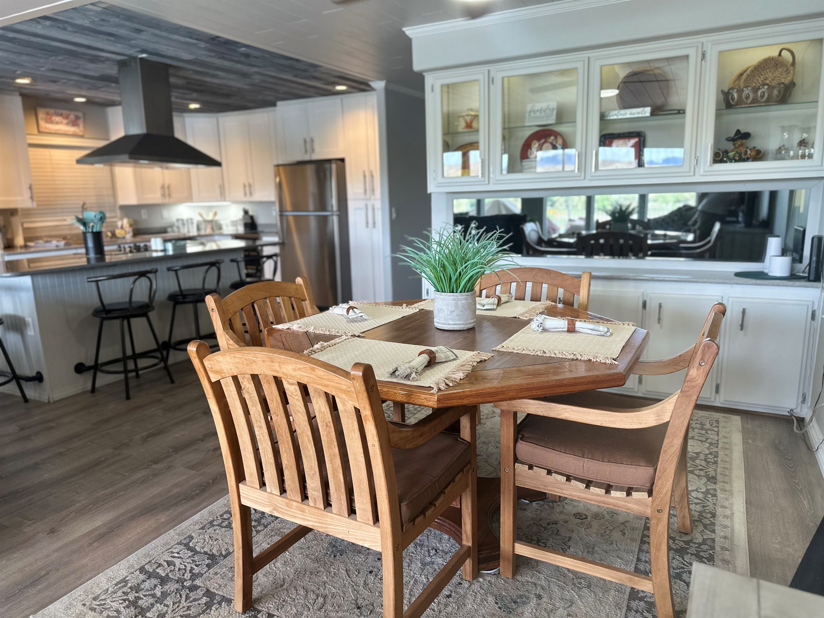 Dining Table and Serving Buffet