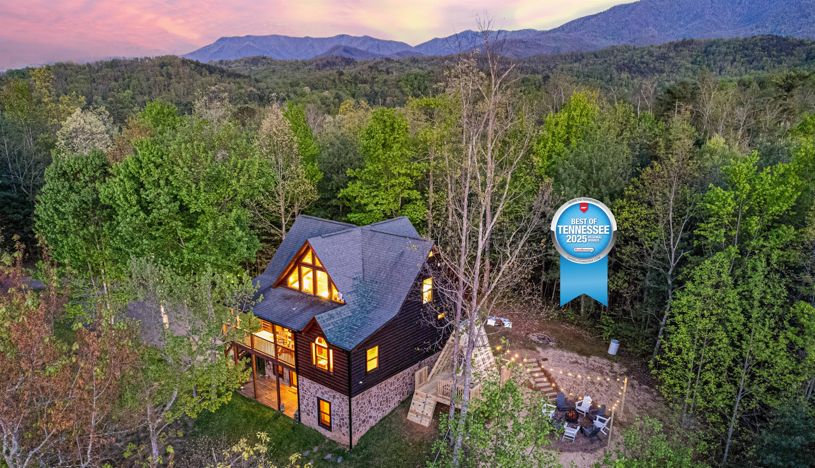 Experience a true mountain cabin in the beautiful Great Smoky Mountains at secluded Ridge Top Adventure Cabin.