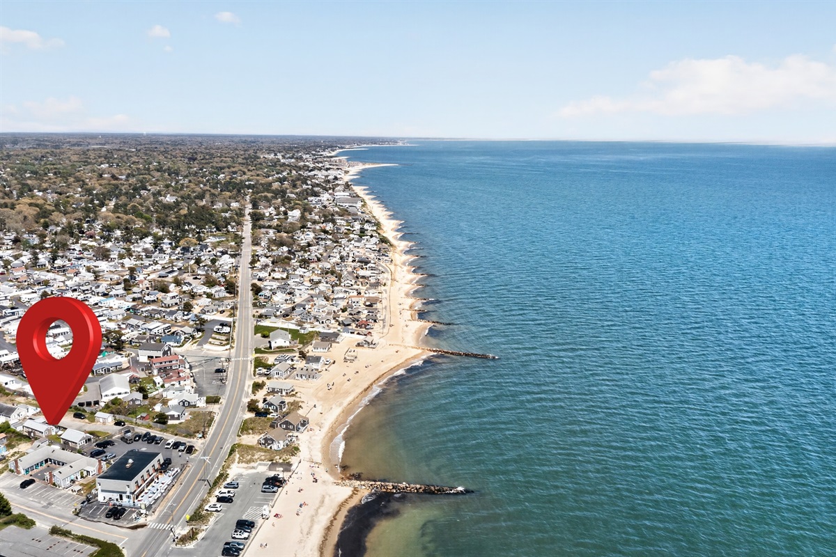 Stunning aerial views just steps from the sparkling shoreline.