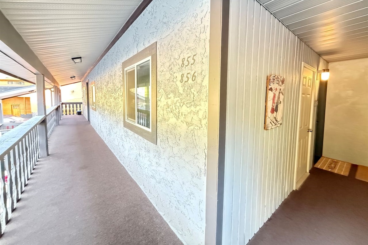 Unit 855 and 866 And also 835 and 836 are included in this rental. You will find the number at the end of the hall to each townhouse as depicted in this photo.