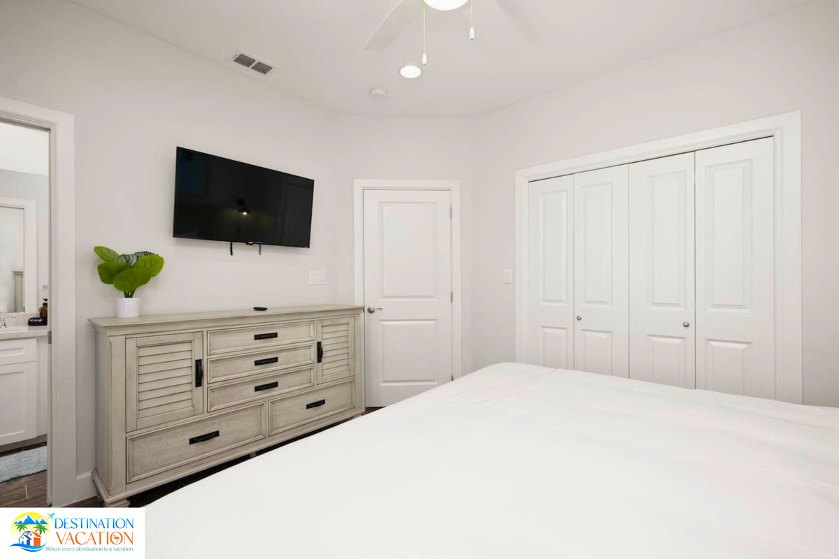 Plush bedding and peaceful surroundings invite deep relaxation.