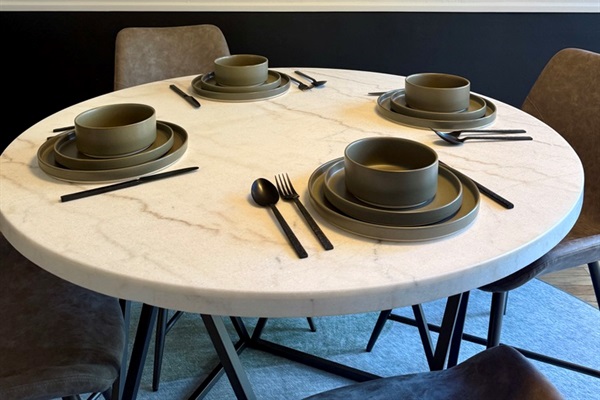 Japandi-moden style artwork and design are seen throughout the home.