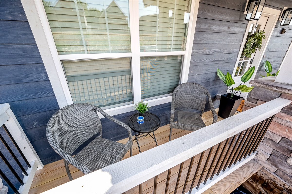 Enjoy the front porch with friends and family