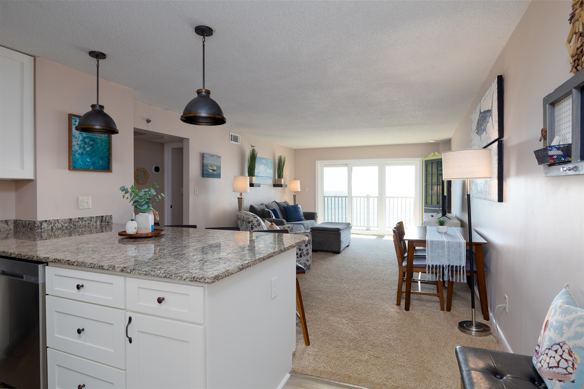 Ocean views from the kitchen