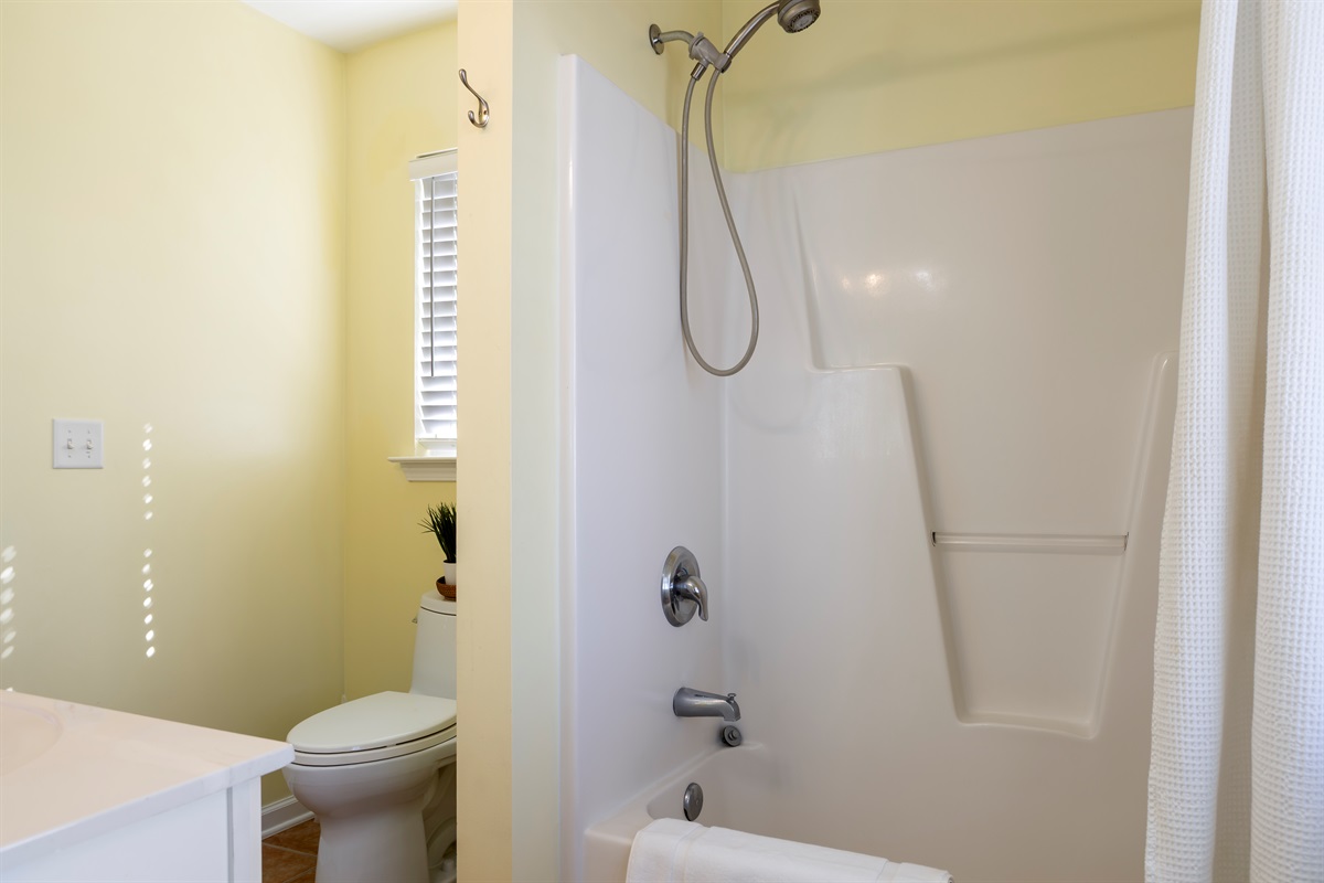 Tub & Shower combo with starter soaps provided
