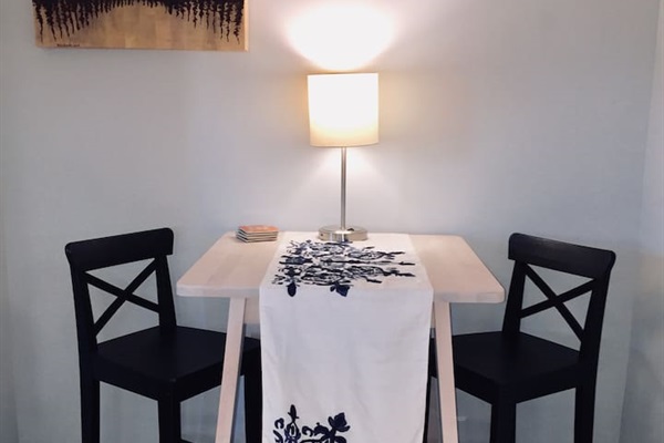 Upstairs 2 person dining table