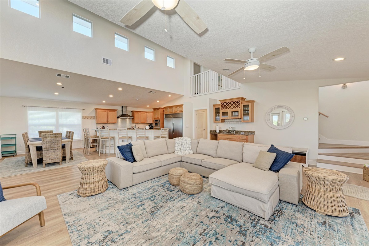 Spacious Living Room - Open Concept Home